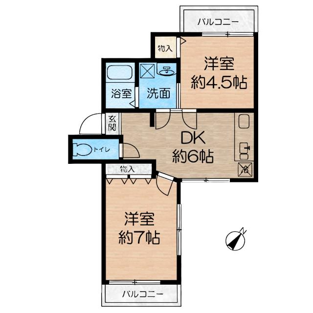 インペリアル砂山（311） 間取り図画像