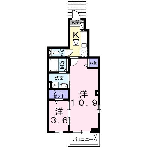 ディアコート口酒井　弐番館（101） 間取り図画像