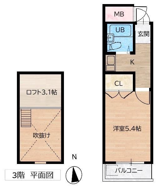 パレス１１（305） 間取り図画像