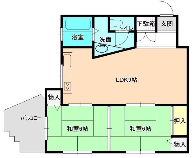 尼崎市南武庫之荘マンション 間取り図画像
