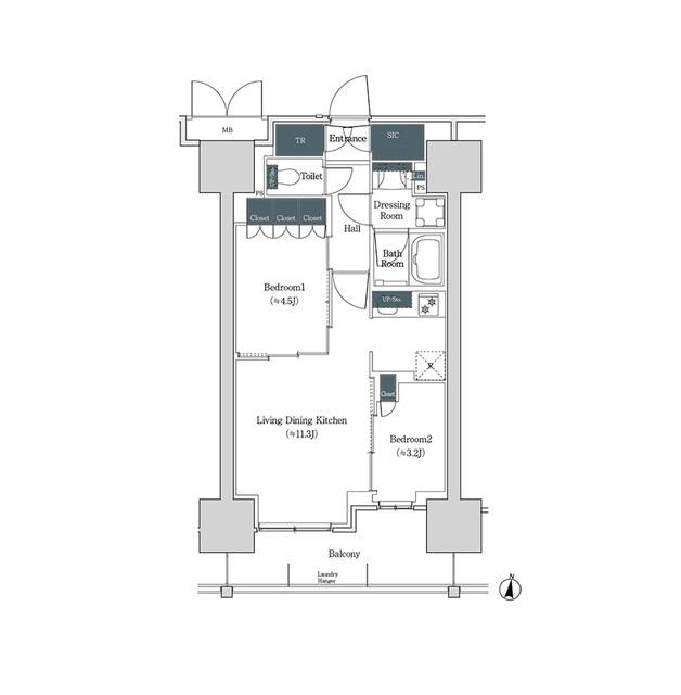 ブルックサイドレジデンス木場（703） 間取り図画像