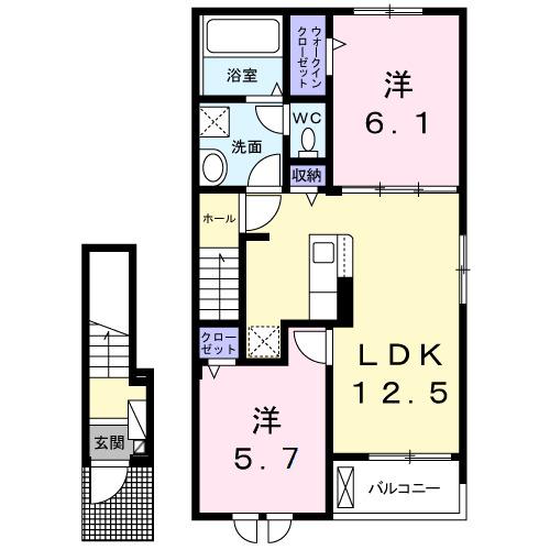 個邸昆陽（204） 間取り図画像