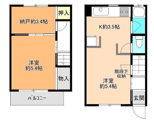 武庫町４丁目連棟貸家（1） 間取り図画像