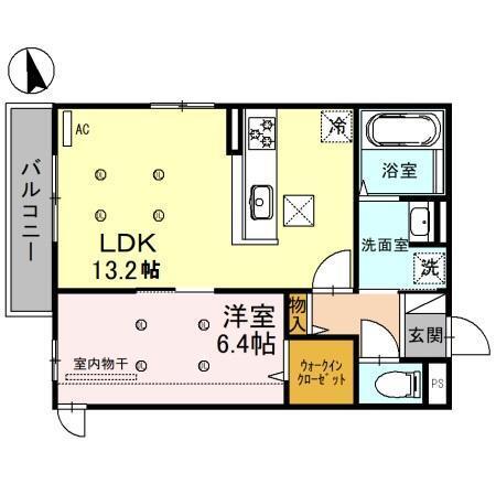 グロワール　ヒロ（104） 間取り図画像
