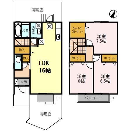 朝山タウンハウス　A棟（6） 間取り図画像