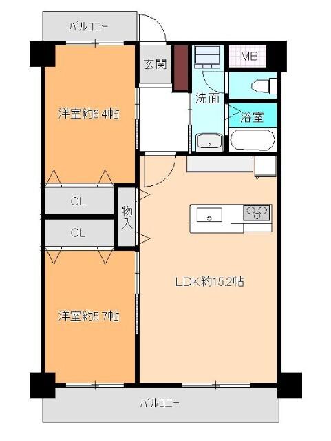 セントラル第２武庫之荘（203） 間取り図画像