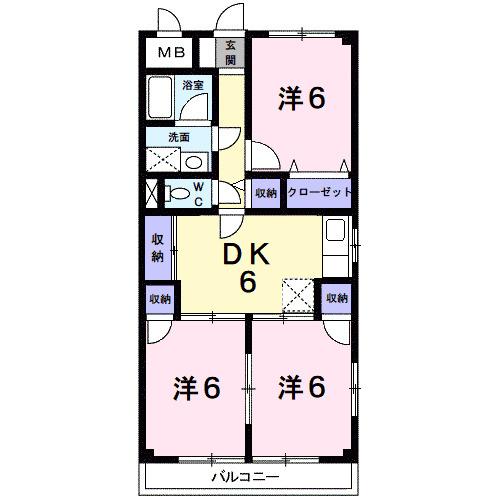 第２吉住マンション（301） 間取り図画像