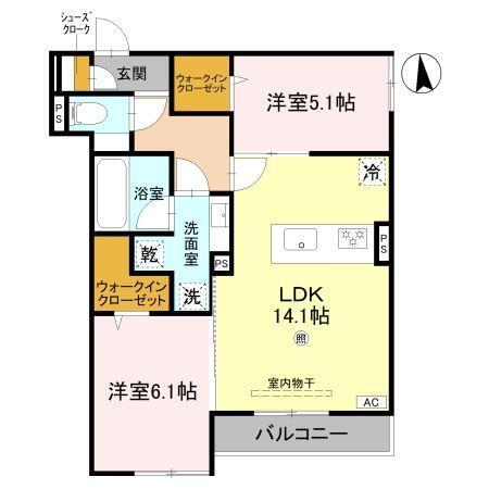 Grand Rocher武庫之荘（201） 間取り図画像