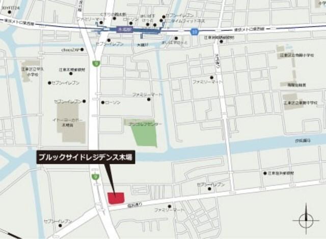 ブルックサイドレジデンス木場（703） 地形図・案内図
