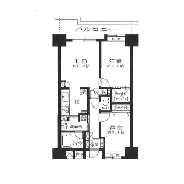 足立区千住マンション 間取り図画像