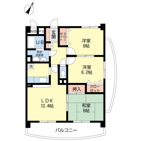 プロシード大橋（1301） 間取り図画像