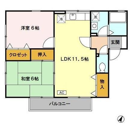 ロイヤルハウス副田（201） 間取り図画像