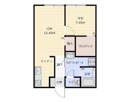 パレーシャル香椎（105） 間取り図画像