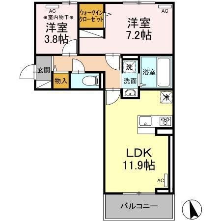 bliss長尾　壱番館（301） 間取り図画像