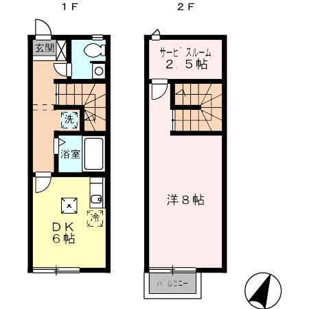 リースランドサンフラワー　F棟（103） 間取り図画像