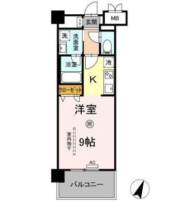 グランデール博多（605） 間取り図画像