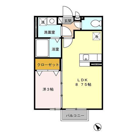 エクレール（101） 間取り図画像