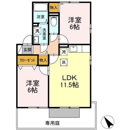 ルポ・シェソア　B棟（101） 間取り図画像