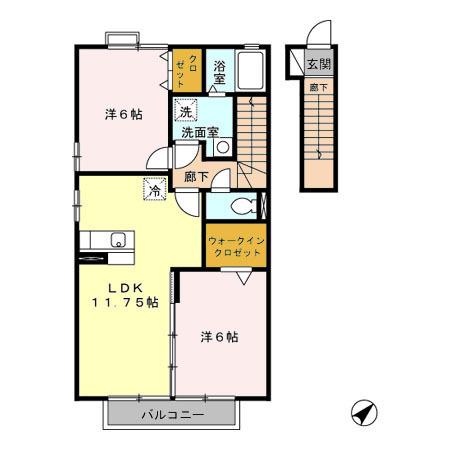 ファミール若宮（205） 間取り図画像