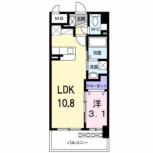 カーサ・デル・ソーレ（205） 間取り図画像