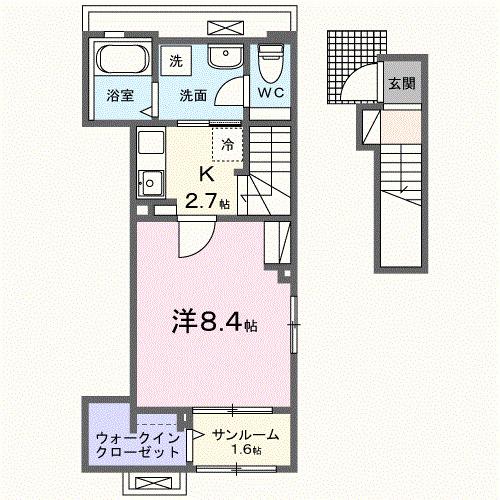 ソレアード　ヴィラ（201） 間取り図画像