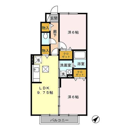 ファミール若宮（103） 間取り図画像