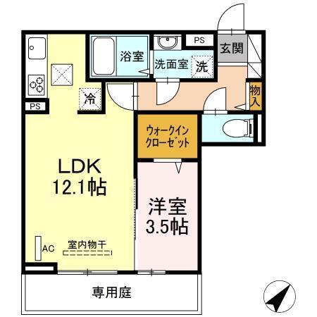 クレストヴェール清水（103） 間取り図画像
