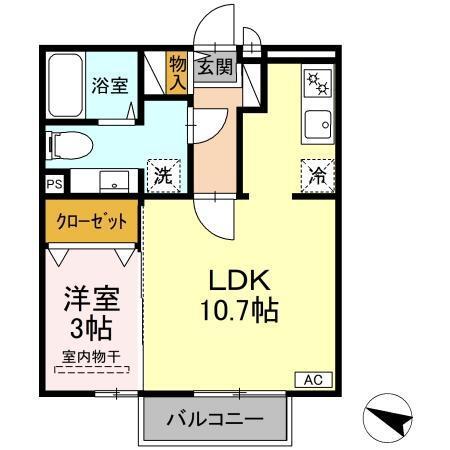 ロワ・ドミールⅡ（208） 間取り図画像