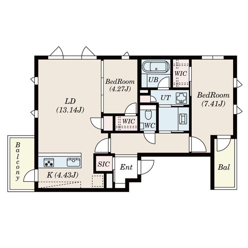 S-RESIDENCE平尾WEST（302） 間取り図画像