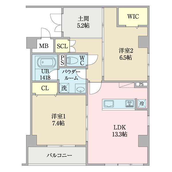 グランレジデンス大橋 間取り図画像