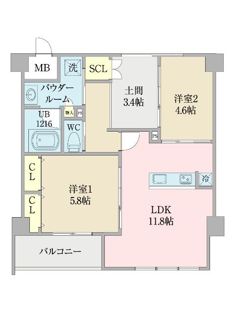 グランレジデンス大橋 間取り図画像