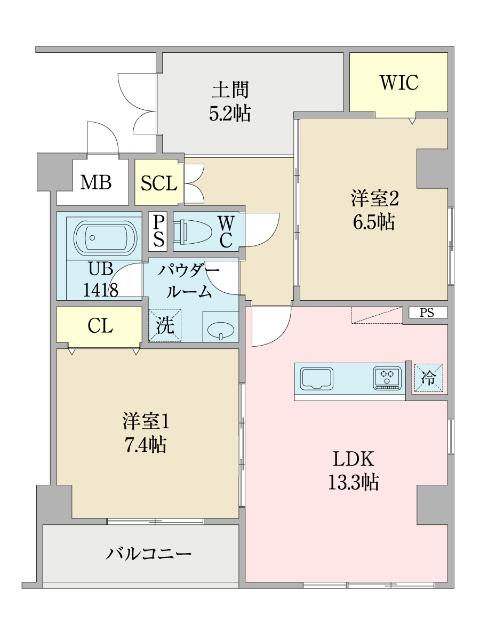 グランレジデンス大橋 間取り図画像