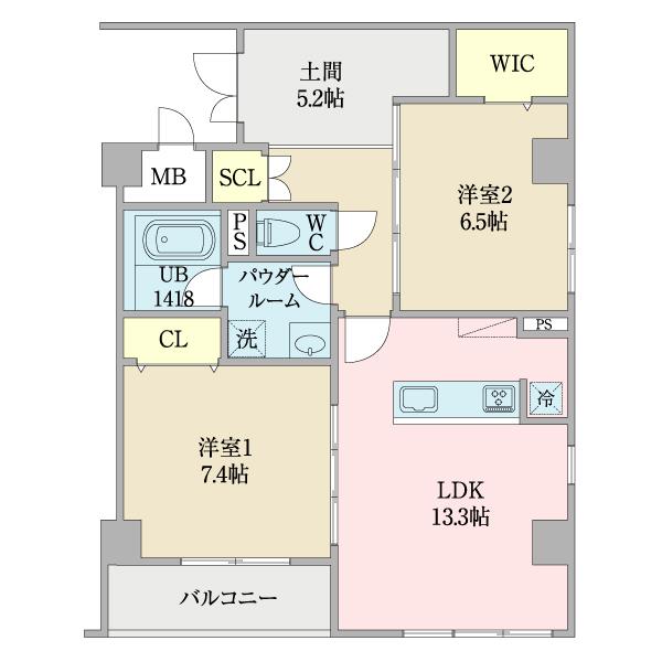 グランレジデンス大橋 間取り図画像