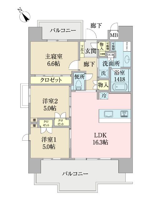 ＬＩＮＯ高宮 間取り図画像
