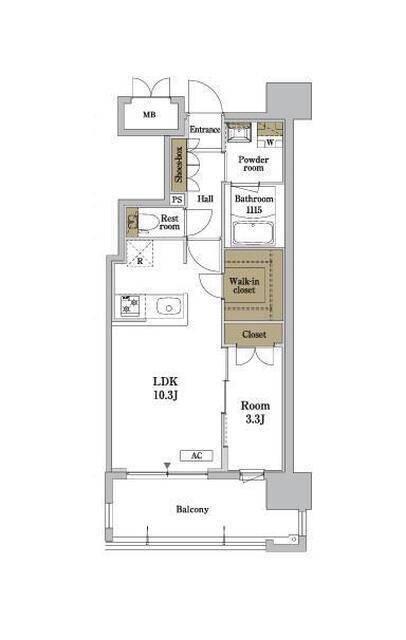 RJRプレシア博多パークレジデンス（805） 間取り図画像