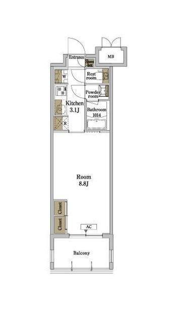 RJRプレシア博多パークレジデンス（702） 間取り図画像