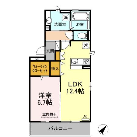 D-room千鳥（201） 間取り図画像