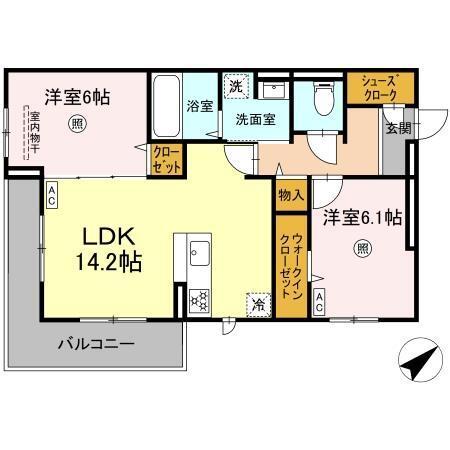 D-ROOMプラーナ（301） 間取り図画像