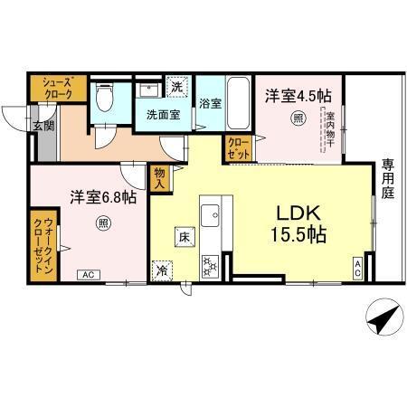 D-ROOMプラーナ（105） 間取り図画像