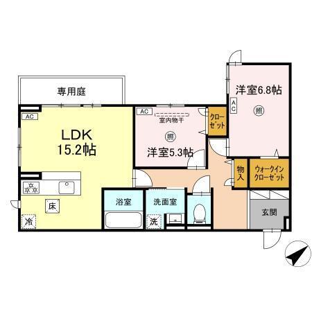 D-ROOMプラーナ（102） 間取り図画像
