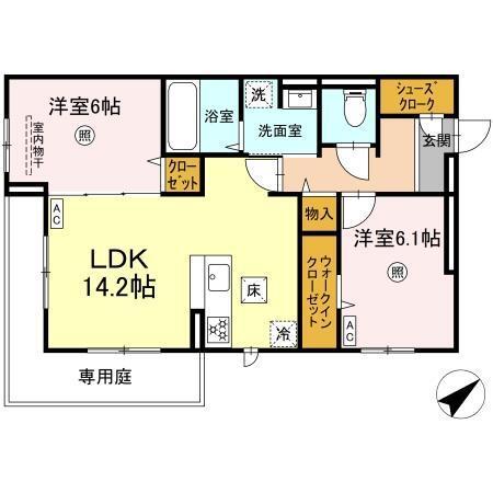 D-ROOMプラーナ（101） 間取り図画像