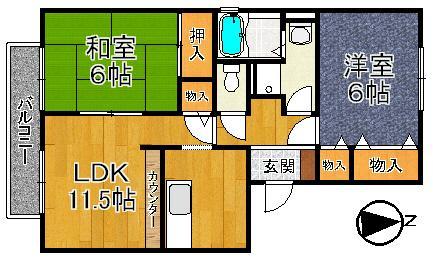 フレマリールＮＯＭＡ（202） 間取り図画像