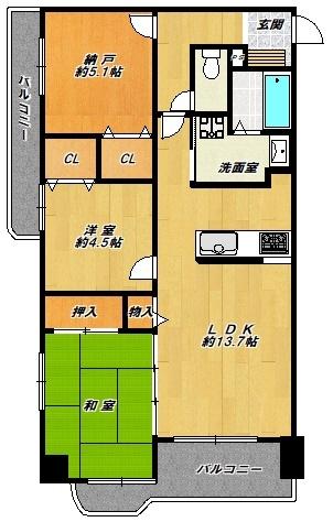 リブコート伊丹駅前 間取り図画像