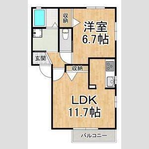 コナハイツ悠（201） 間取り図画像