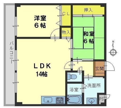 ハイツ寺本（101） 間取り図画像