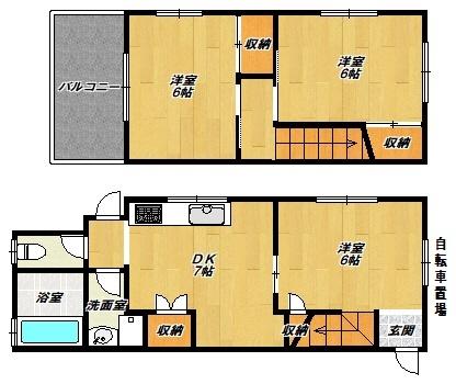 伊丹８丁目テラスハウス 間取り図画像