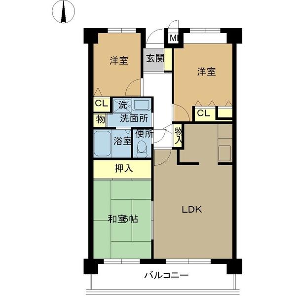 マルシェ伊丹（602） 間取り図画像