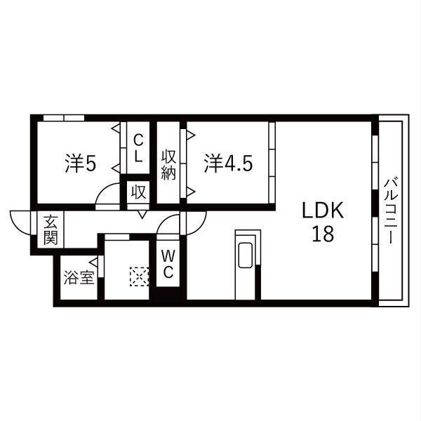 ツインパレス北伊丹（303） 間取り図画像