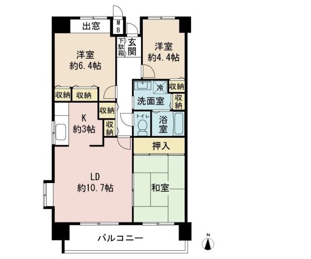 マルシェ伊丹（601） 間取り図画像