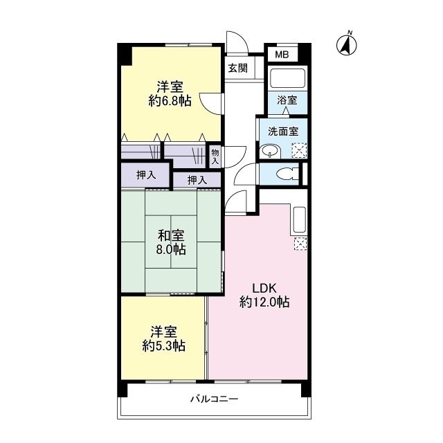 マトック荻野（202） 間取り図画像